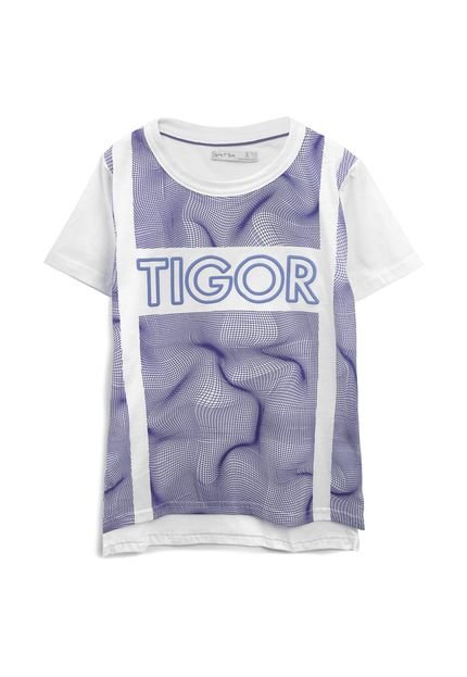 Camiseta Tigor T. Tigre Menino Escrita Roxa - Marca Tigor T. Tigre
