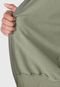 Blusa de Moletom Aberta Basicamente. Capuz Verde - Marca Basicamente.