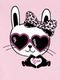 Moletom Canguru Infantil Menina Estampado Panda Óculos Rosa Claro - Marca Benellys