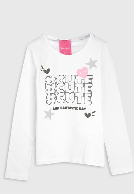 Camiseta Kamylus Infantil Cute Branca - Marca Kamylus