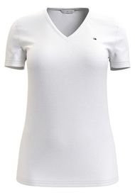 Camiseta Basica De Corte V Blanco Tommy Hilfiger