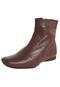 Bota Usaflex Cano Baixo Flat Marrom - Marca Usaflex