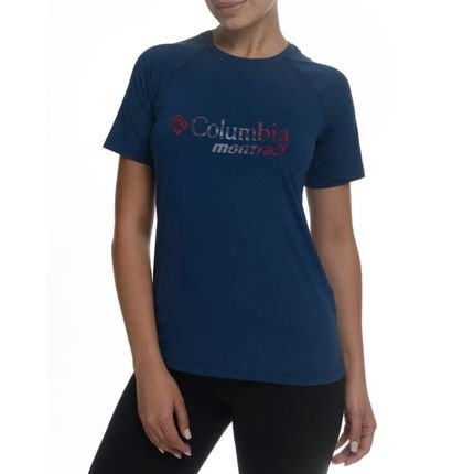 Camiseta Columbia Neblina Montrail Marinho Feminino - Marca Columbia