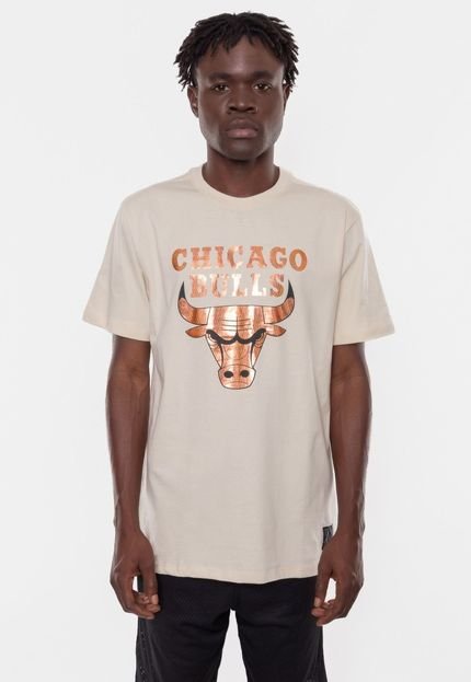 Camiseta NBA Sunshine Chicago Bulls Bege Vintage - Marca NBA
