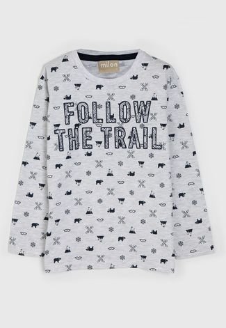 Camiseta Milon Infantil Trail Cinza