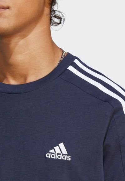 Camiseta adidas new arrivals 3 rayas azul
