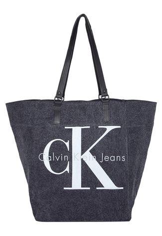 Bolsa Calvin Klein Jeans Logo Cinza