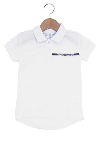 Camisa Polo Calvin Klein Kids Menino Branco