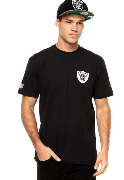 Camiseta Manga Curta New Era Mesh Numbers Oakland Raider Preta - Marca New Era