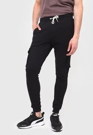 Jogger Only & Sons Cargo Negro - Calce Regular