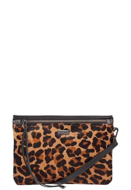 Bolsa Couro Santa Lolla Animal Print Preta - Marca Santa Lolla