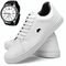 Kit Sapatênis Casual Com Relógio Branco - Marca Sw Shoes