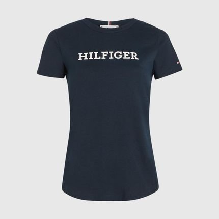Camiseta Slim Logo Hilfiger - EGG - Marca Tommy Hilfiger