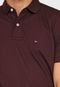 Camisa Polo Tommy Hilfiger Reta Logo Vinho - Marca Tommy Hilfiger