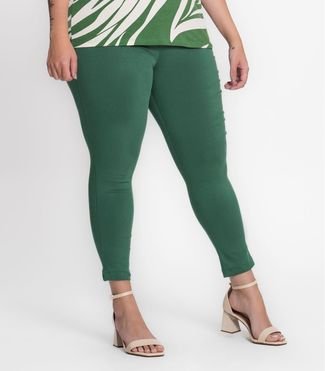Legging Feminina Plus Size Bengaline Secret Glam Verde