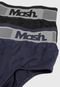 Kit 4pçs Cueca MASH Slip Logo Azul-Marinho/Preto - Marca MASH