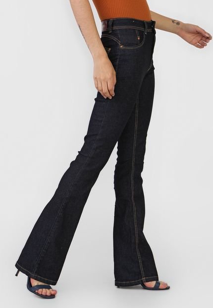 Calça Jeans Biotipo Flare Pespontos Azul-Marinho - Marca Biotipo