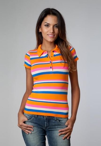 Camiseta Polo Small Funny Laranja - Marca Coca-Cola Jeans