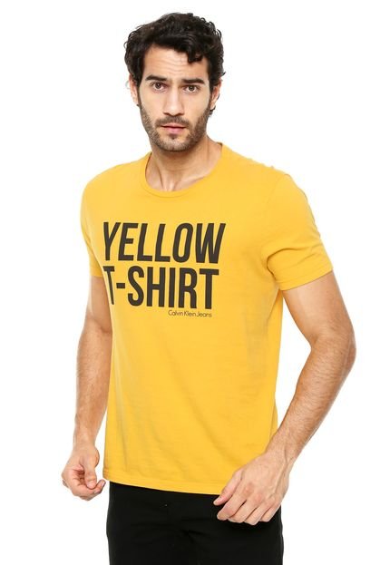 Camiseta Calvin Klein Jeans T Shirt Amarelo - Marca Calvin Klein Jeans