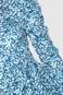 Vestido FiveBlu Curto Transpassado Folhagem Azul/Branco - Marca FiveBlu