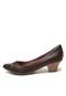 Scarpin DAFITI SHOES Metal Folha Marrom - Marca DAFITI SHOES