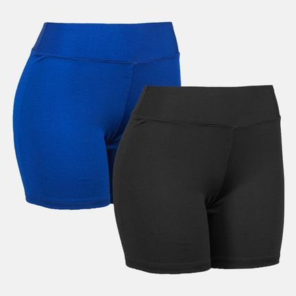 Kit 2 Short Curto Fitness Feminino Suplex Treino Academia - Marca Zafina