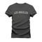 Camiseta Plus Size Estampada Premium Algodão Los Angeles Scrit - Grafite - Marca Nexstar