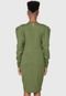 Vestido Colcci Curto Mangas Bufantes Verde - Marca Colcci