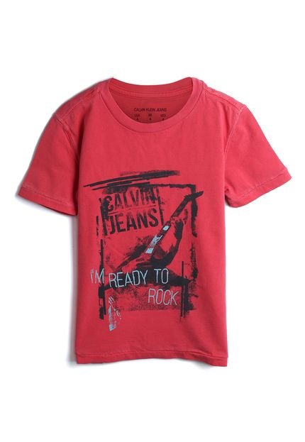 Camiseta Calvin Klein Kids Menino Estampa Vermelha - Marca Calvin Klein Kids