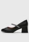 Scarpin Mary Jane Vizzano Pedraria Preto - Marca Vizzano