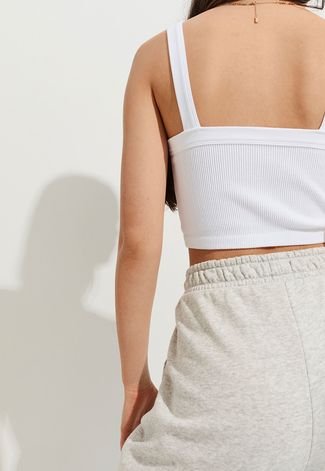 Regata Cropped Cotton On Reversible Cami Branca - Compre Agora