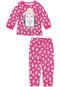 Pijama Kyly Longo Menina Estampado Rosa - Marca Kyly