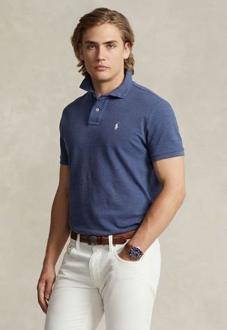 Camisa Polo Polo Ralph Lauren Logo Azul