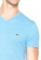 Camiseta Lacoste Gola V Azul - Marca Lacoste