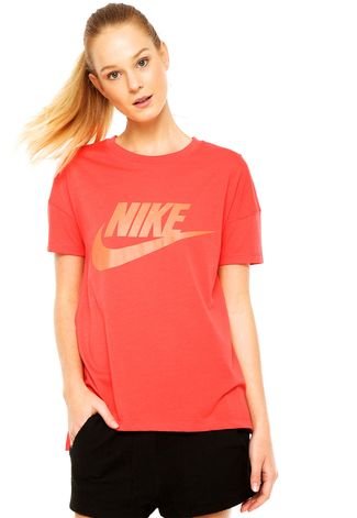 Camiseta Nike Sportswear W Signal Tee Logo Vermelha