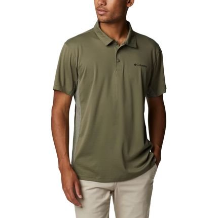 Camisa Polo Columbia Zero Ice Cirro Cool Verde Masculino - Marca Columbia