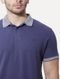 Polo Aramis Masculina Piquet Duplo Gola Jacquard Azul Escuro - Marca Aramis