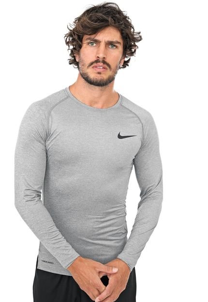 Camiseta Nike Np Top Ls Tight Cinza - Marca Nike