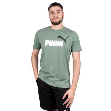 Camiseta Puma Logo Essentials Verde - Marca Puma