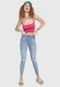 Top Forever 21 Drapeado Pink - Marca Forever 21