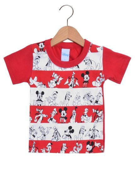Camiseta Cativa Disney Manga Curta Menino Vermelho - Marca Cativa Disney