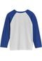 Camiseta GAP Infantil Raglan Logo Azul/Branca - Marca GAP