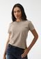 Camiseta Calvin Klein Jeans Reta Logo Bege - Marca Calvin Klein Jeans