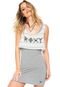 Vestido Roxy Curto Wave Dress Cinza/Branco - Marca Roxy