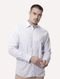 Camisa Ellus Masculina Slim Tricoline Oregon Anatomic Listrada Branca - Marca Ellus