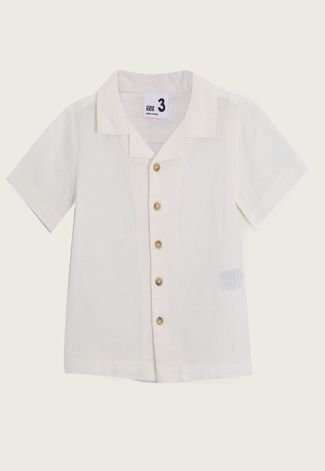 Camisa Infantil Cotton On Lisa Off-White