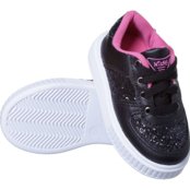 Tênis Infantil Feminino Juliette NilQi FlatForm Casual Com Glitter Preto - Marca Footz