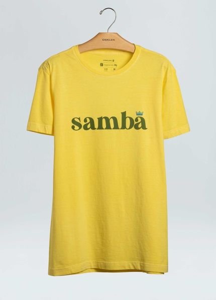 T-Shirt Osklen Stone Samba Amarelo - Marca Osklen