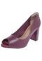 Peep Toe Ramarim Salto Grosso Vinho - Marca Ramarim