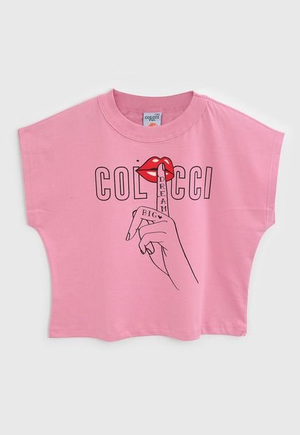Camiseta Colcci Fun Infantil Estampada Rosa - Marca Colcci Fun